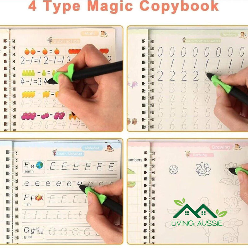 Magical Handwriting Books (4 Pack + Pen Set)