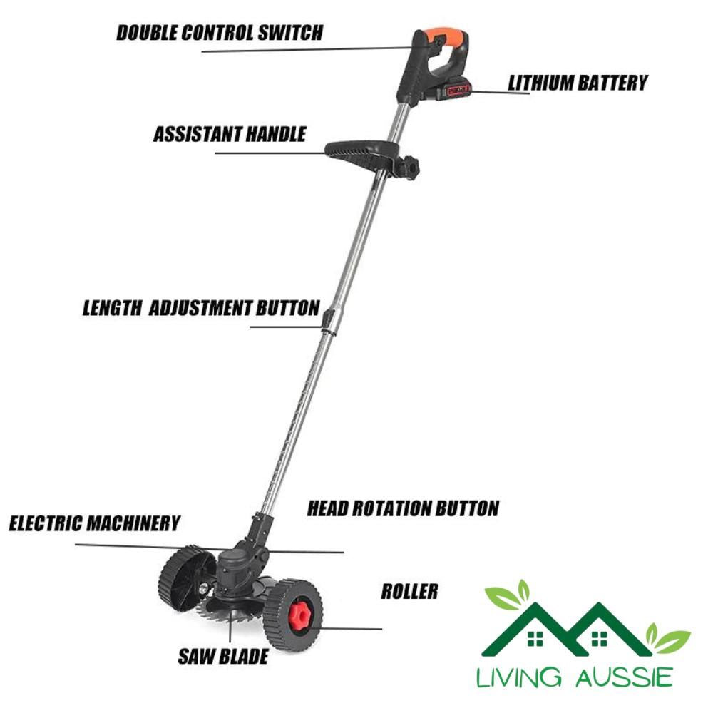 Electric Height Adjustable Weed Cutter + 2 FREE BATTERIES